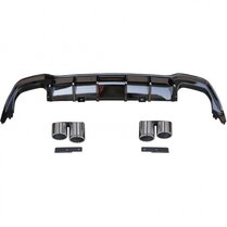 Diffuser met glanzend zwarte sierstukken passend voor VW Golf 8 