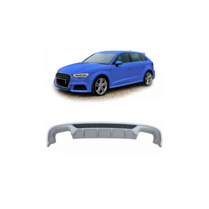 Diffuser silver grey passend voor Audi A3 8V Sportback facelift model 2016 - 2019 met standaard achterbumper