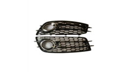 Glanzend zwarte covers mistlampen passend voor Audi A4 B8 model 2007 - 2011 met S-line voorbumper