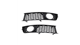 Glanzend zwarte covers mistlampen passend voor Audi A4 B6 model 2000 - 2004 met standaard voorbumper