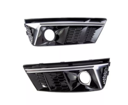 Glanzend zwarte mistlamp covers passend voor Audi A4 B9 model 2015 - 2019 met standaard bumper