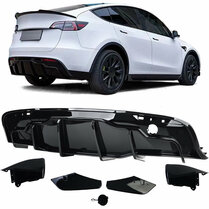 Glanzend zwarte performance diffuser passend voor Tesla Model Y